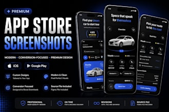 design high converting app store and play store screenshots