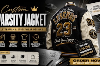 design custom varsity jacket, letterman jacket, and streetwear apparel