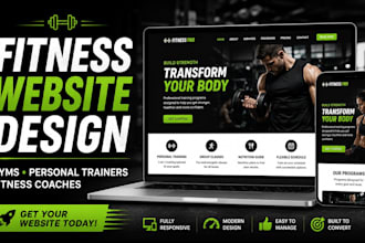 design a fitness gym personal trainer website
