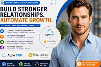setup agile CRM freshsales leads pipelines sales workflow automation