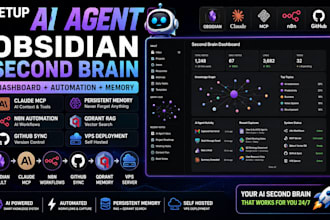 setup jarvis ai agent grok bot dashboard claude obsidian vauit n8n github vps