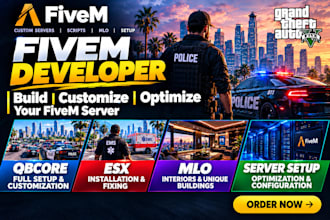 fivem developer fivem server qbcore esx fivem scripts fivem mlo server setup