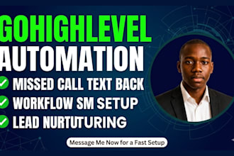 setup gohighlevel workflow automation and missed call text back
