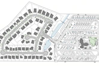 draw neighborhood subdivision maps rv park map vector map property map site plan