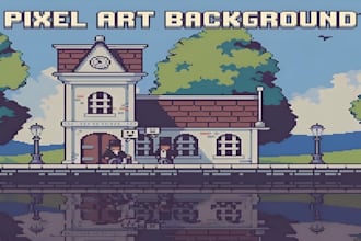 2d pixel art background, tilesets, and game environments