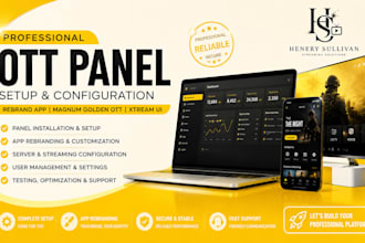 setup and configure the ott panel, rebrand app, magnum golden ott, xtream ui
