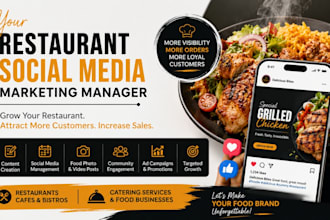 be your restaurant social media marketing manager for food catering marketing
