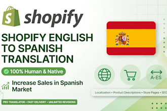 professionally translate english to spanish for shopify