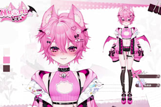 design and rigging your vtuber model in live2d anime style for streaming