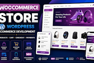 develop a woocommerce wordpress store with product page