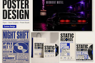 design a custom modern poster or promotional flyer