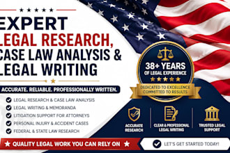 provide expert legal research case law analysis and legal writing