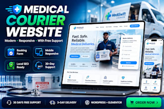 medical courier website, nemt website, and logistics website