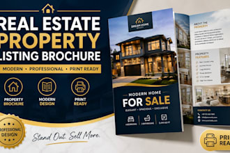 design a real estate listing brochure for your property