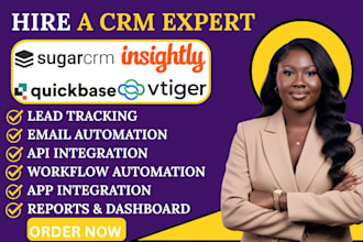 setup sugarcrm insightly workflow automation quickbase vtiger zapier integration