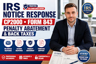 respond to irs cp2000 notices, penalty abatement, form 843 and back taxes