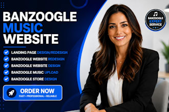 design bandzoogle website, redesign merch store music page, music website