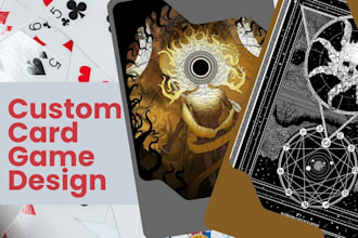 do custom card design 2d card art illustration board game tarot cards
