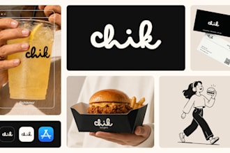 design restaurant brand identity, menu and packaging