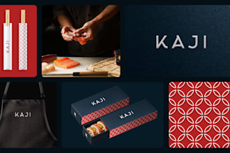 design restaurant brand identity, menu and packaging
