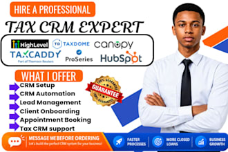 do gohighlevel tax CRM taxdome canopy taxcaddy lacerte drake proseries hubspot