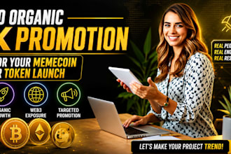 do organic x promotion for your memecoin or token launch