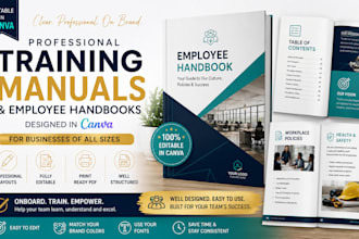 design canva training manuals and employee handbooks for businesses