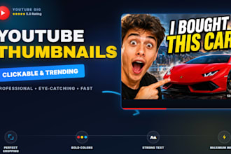 design professional clickable youtube thumbnails