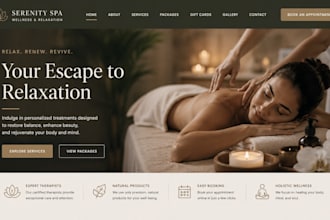 build wix spa website squarespace wellness massage website