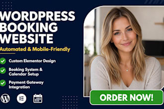 design wordpress appointment booking website with elementor