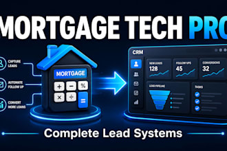 build complete mortgage lead capture system with calculator and CRM automation