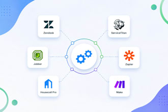connect zendesk to jobber housecall pro servicetitan zapier make api