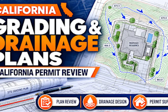 review and stamp california grading and drainage plans
