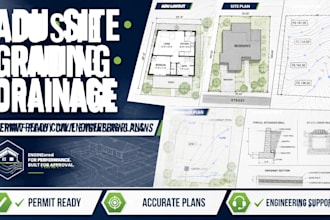design ca fl co wa, adu site plans, grading and drainage plans