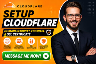 setup cloudflare domain security, firewall, SSL certificate