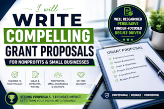 write compelling grant proposals for nonprofits and businesses