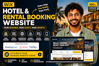 do wix hotel booking website, booking com, rental website, airbnb website, vrbo