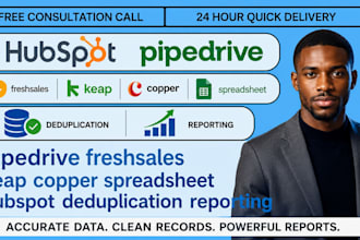 pipedrive freshsales keap copper spreadsheet hubspot deduplication reporting