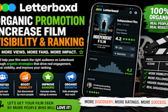 do organic letterboxd promotion, increase film visibility and ranking