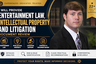 provide entertainment law, intellectual property and litigation document review