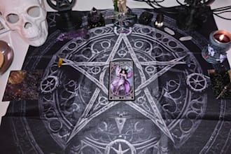 provide a detailed intuitive tarot and scrying reading