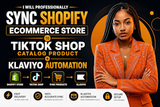 sync shopify ecommerce store to tiktok shop catalog product klaviyo automation