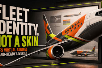 create custom airplane livery, aircraft livery and msfs livery in 24 hours