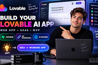 build lovable ai app, web app, saas mvp with supabase and API integration