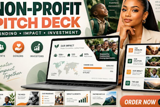 non profit investor pitch deck proposal presentation design funding pitch deck