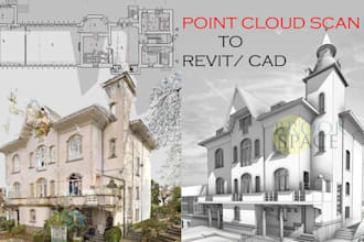 convert point cloud e57 to revit, ifc, mep cad scan to bim 3 cad model