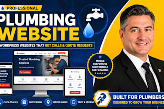 design a professional wordpress plumbing website for your business