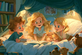 illustrate children story book illustrations for KDP