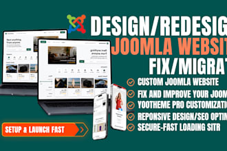 redesign fix and migrate joomla website homey yootheme pro and sp page builder