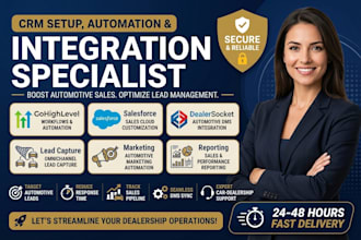 setup car dealership CRM in gohighlevel salesforce dealersocket lead capture